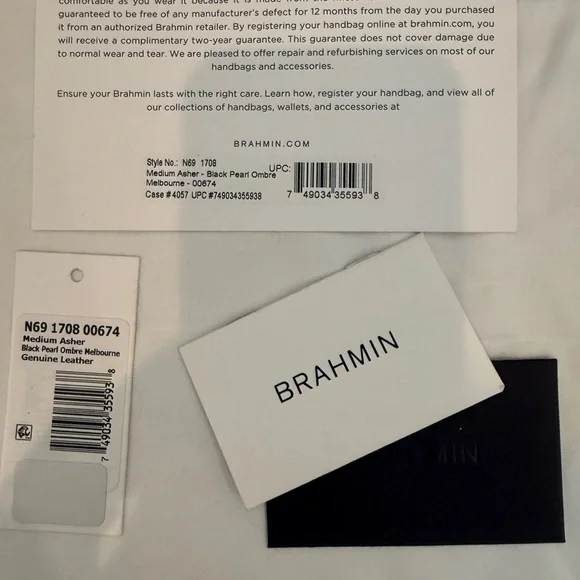 Brahmin Medium Asher Black Pearl Ombre Melbourne - Picture 5 of 5